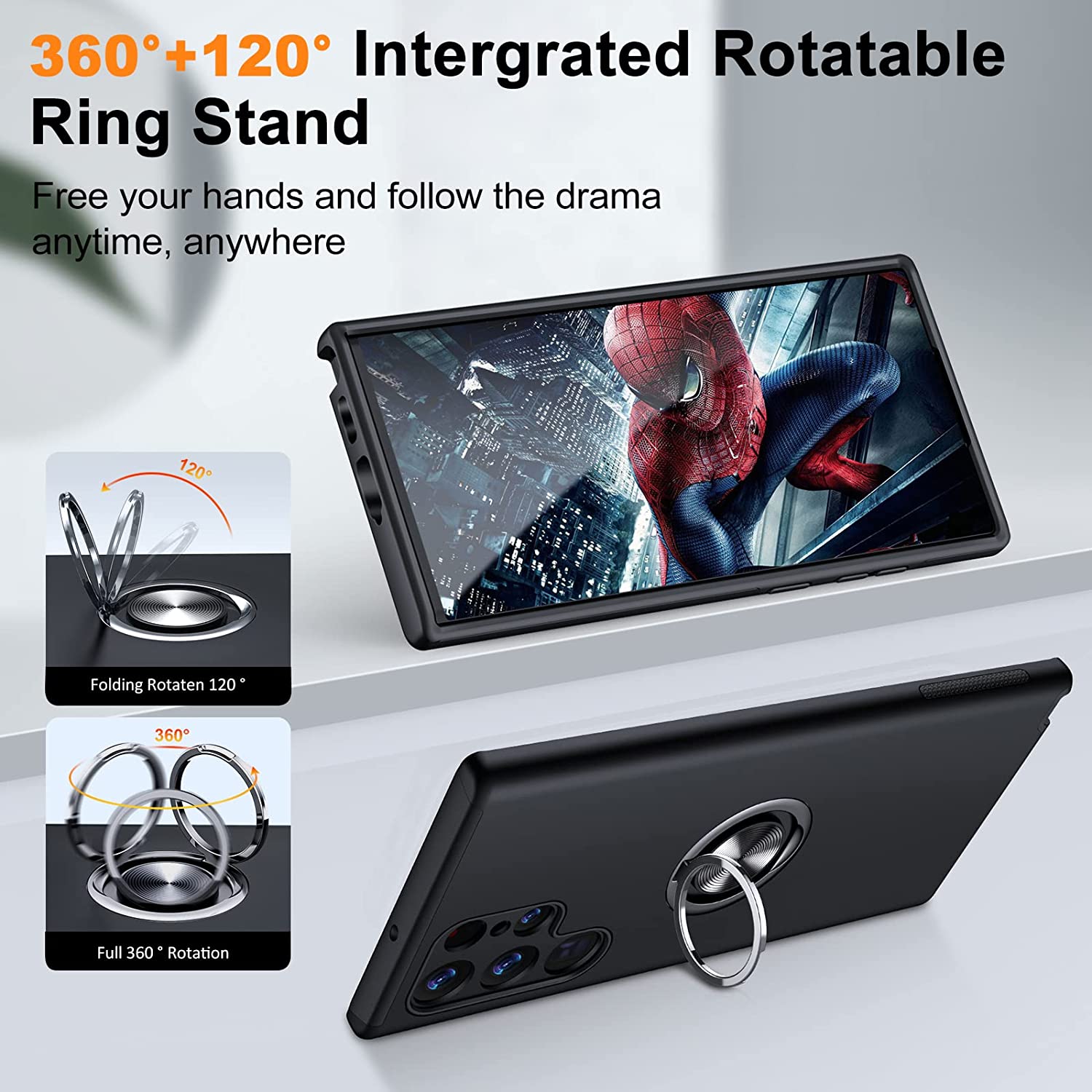 Étui hybride magnétique avec anneau invisible pour Samsung Galaxy S24 Ultra Étui hybride magnétique avec anneau invisible pour Samsung Galaxy S24 Ultra